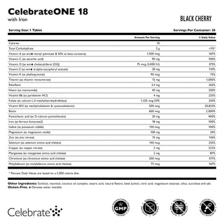 CelebrateONE 18 Einmal täglich bariatrisches Multivitamin-Kautabletten mit Eisen