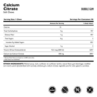 Kalziumzitrat, Kaubonbons / Soft Chews
