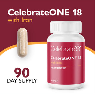 CelebrateONE 18 Einmal täglich bariatrisches Multivitamin mit Eisen, Kapseln