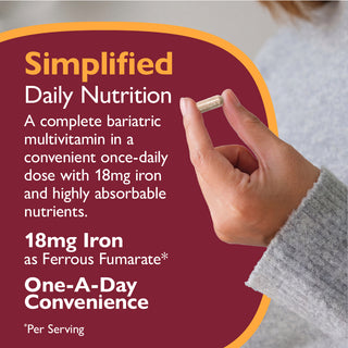 CelebrateONE 18 Einmal täglich bariatrisches Multivitamin mit Eisen, Kapseln