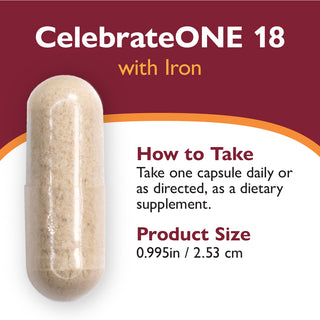 CelebrateONE 18 Einmal täglich bariatrisches Multivitamin mit Eisen, Kapseln