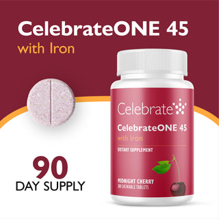 CelebrateONE 45 Einmal täglich bariatrisches Multivitamin mit Eisen, Kautabletten