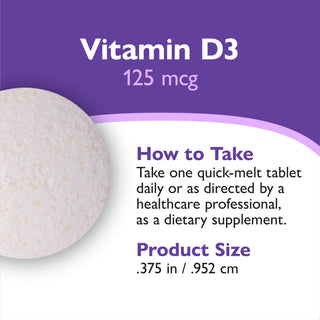 Vitamin D3 125mcg (5.000 IE), Schmelztabletten, Orange