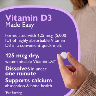 Vitamin D3 125mcg (5.000 IE), Schmelztabletten, Orange