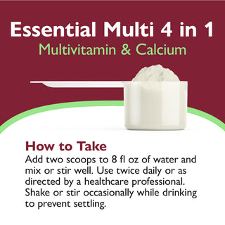 Essential Multi 4 in 1 Multivitamin mit Kalzium + Protein, Pulver
