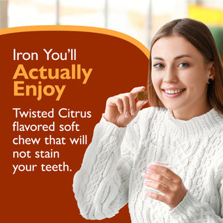 Eisen 60 mg + Vitamin C, Kaubonbons / Soft Chews, Twisted Citrus