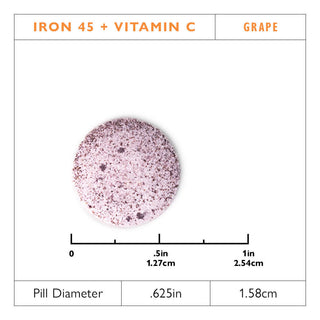 Demir 45 mg + C Vitamini Çiğnenebilir Tabletler, Grape